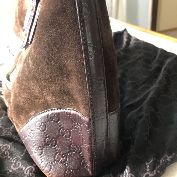 Authentic Guccissima fromChocolate Suede Bag - Picture 3 of 9
